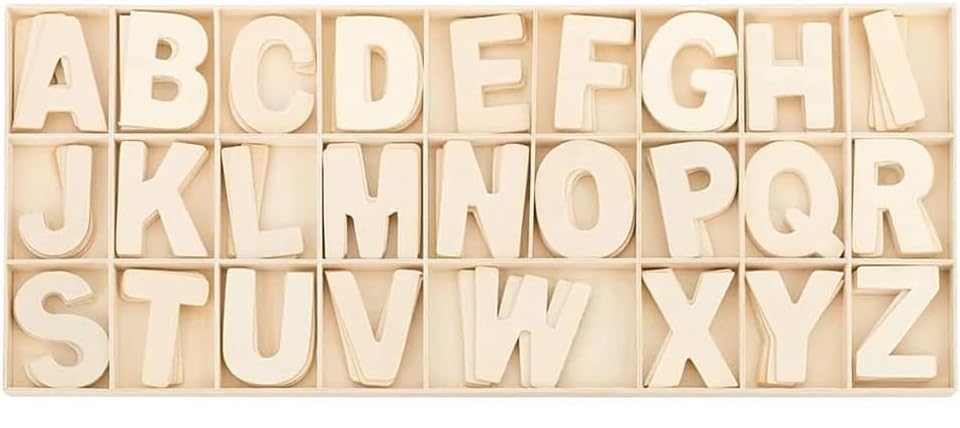 DALU Lettere in Legno (5 per lettera) cm2x1,5 8019370000673