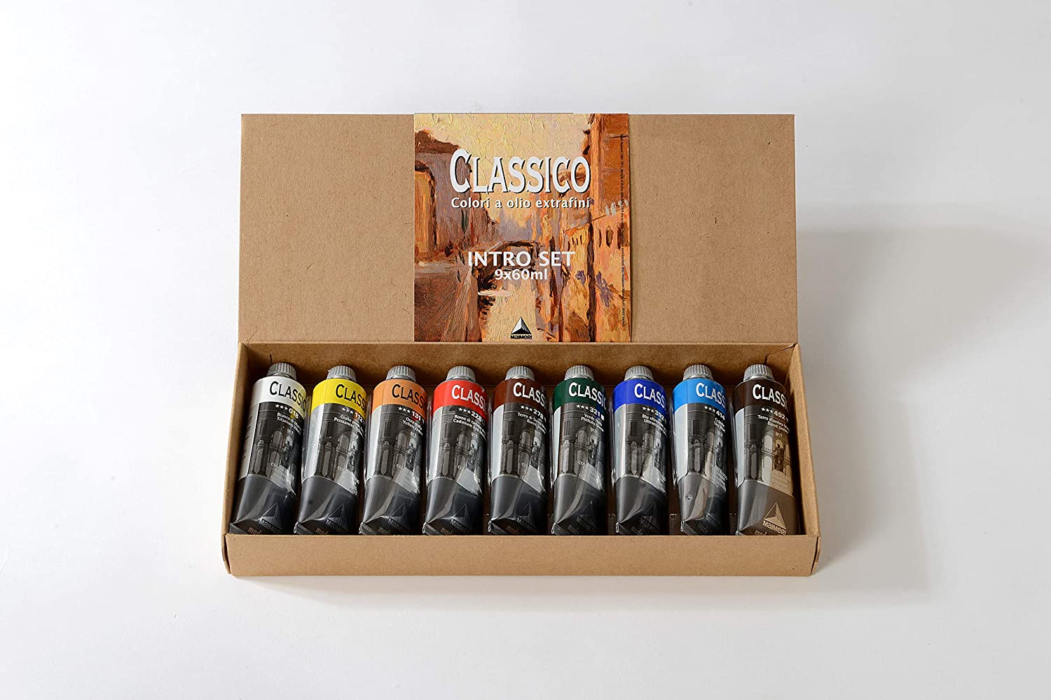 KIT 9 tubi Assortiti 60ml Colori a Olio MAIMERI Classico