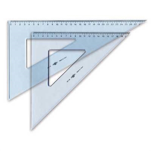 1Squadra Disegno Trasparente cm 30 45°.