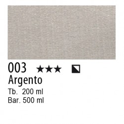 Maimeri Acrilico fine da 500 ml. metallico argento silver.