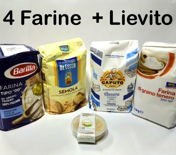 KIT 4 Farine Assortite fra: Caputo DeCecco Barilla + Lievito