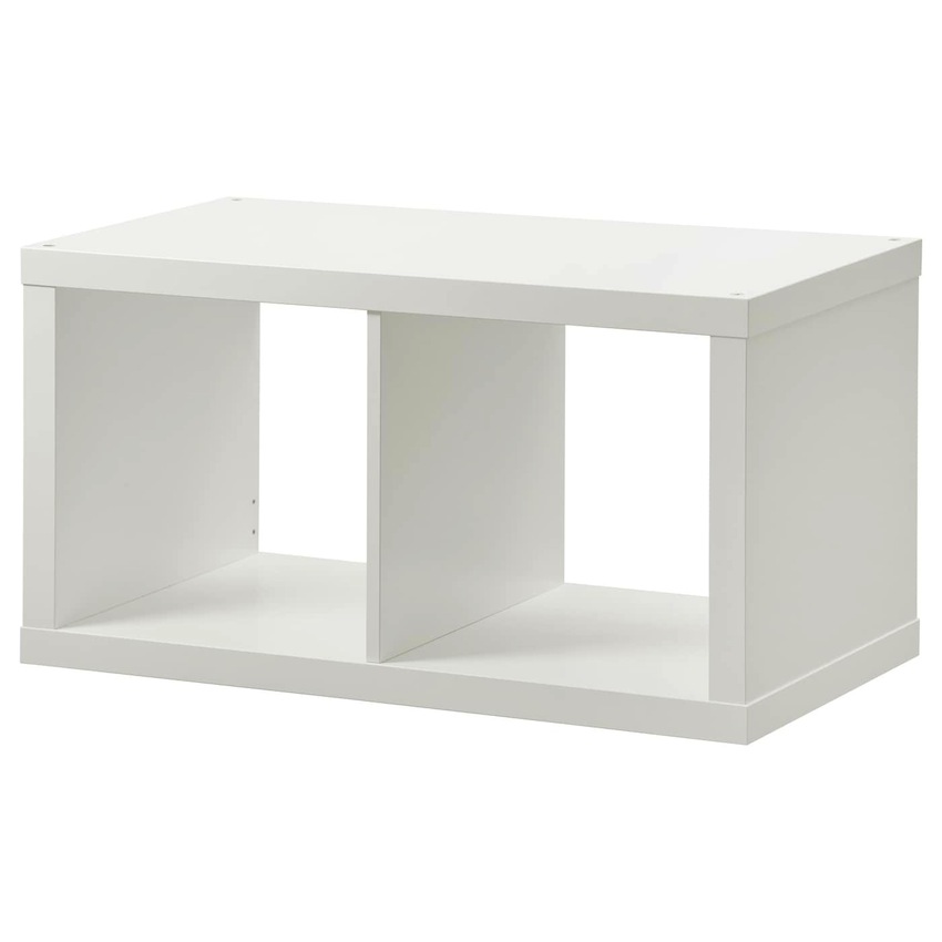  Ikea Kallax, scaffale rettangolare a 2 piani, Legno, White .