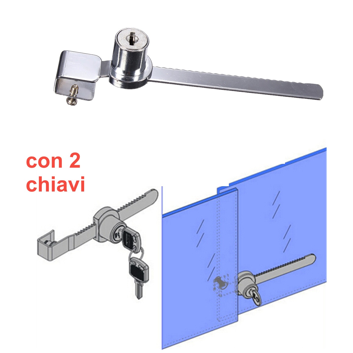 prOdigitaL LUCCHETTO PER VETRINE VETRI CRISTALLI SC 8800080000790