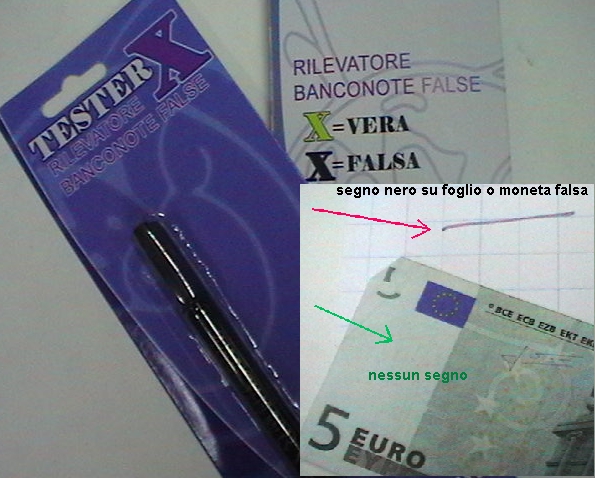 a penna con luce rivelatore banconote false 803051408801