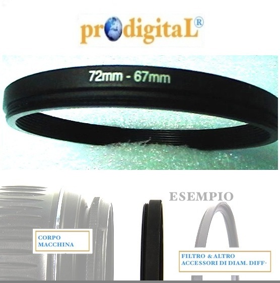 prOdigitaL Anello Riduttore Estensore da 72mm a 77mm  8021446250004