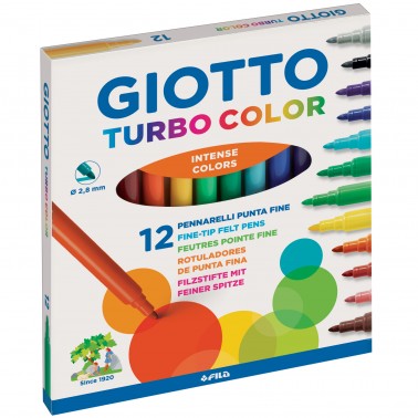 Colori a Spirito da 12 Giotto Turbo Color pennarelli da 12 introvabili24 