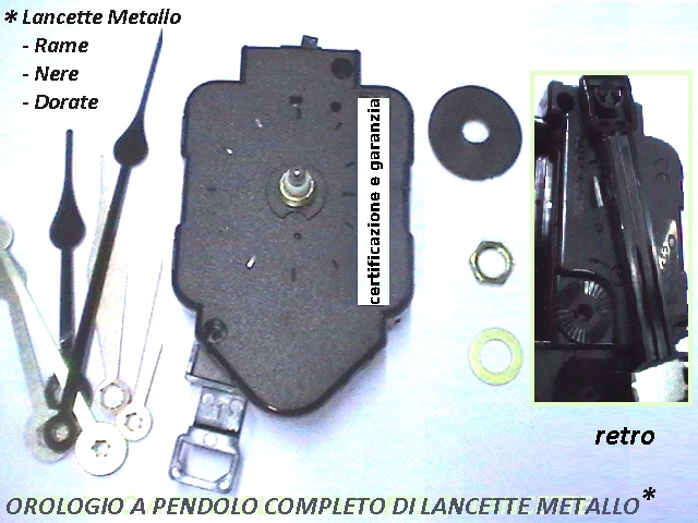 F333 OROLOGIO PENDOLO completo di lancette a scelta fra i modelli 