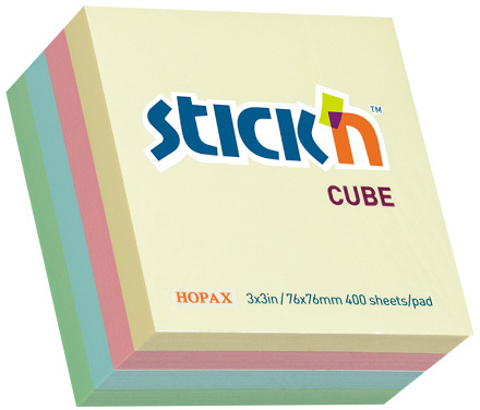 STICK NOTES CUBO COLORI PASTELLO cubo 4 colori.