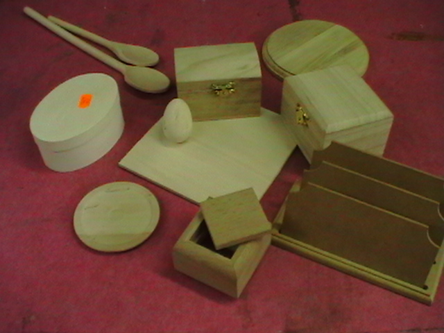 kit 10 oggetti in legno