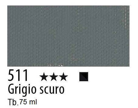 MAIMERI Maimeri colore Acrilico extra fine Grigio Scuro 511 - 75ml 