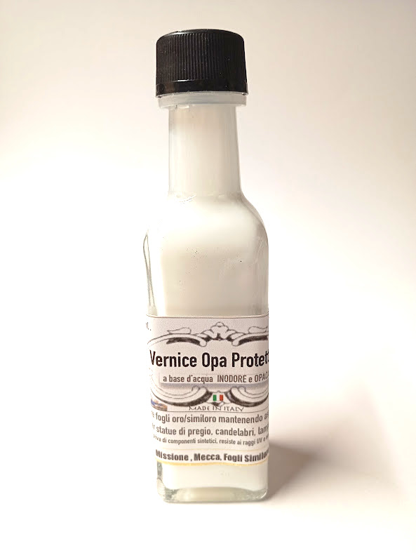 Vernice Finale Foglia Oro Trasparente Opaca all'acqua 100ml.