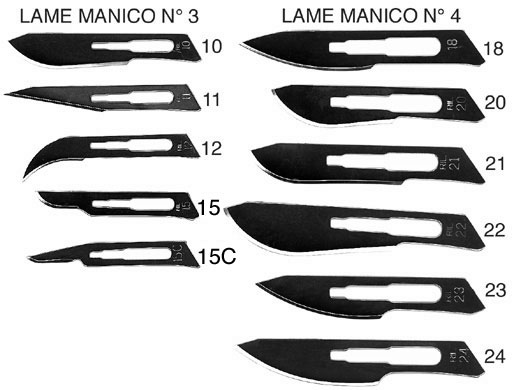 5 Lame x BISTURI LAMA ferro4 introvabili24 