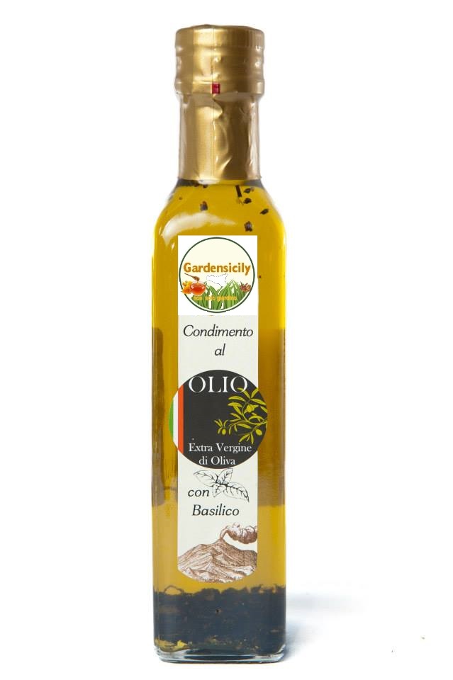 Olio Extravergine d’Oliva al Basilico - 100% Italiano.