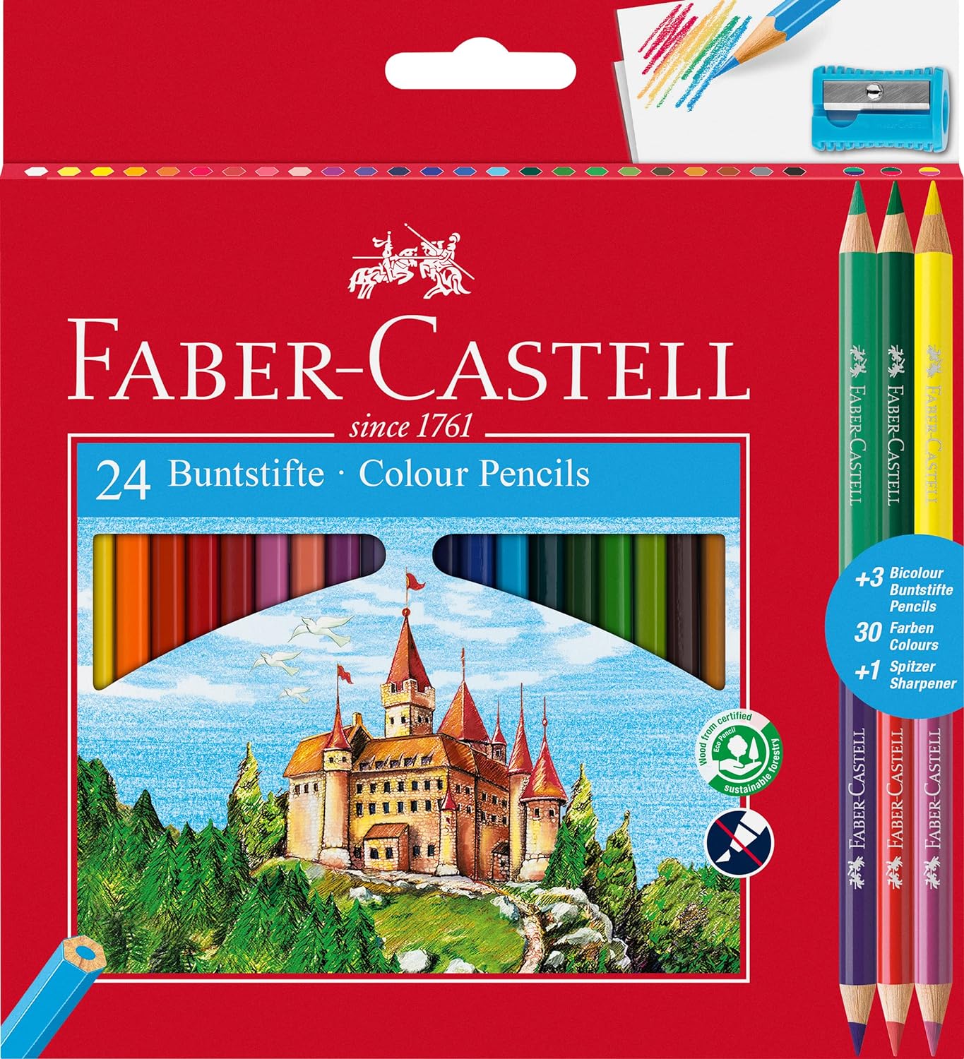 Faber Castell Faber-Castell  Matita Colorata 27 Pastelli (30 tinte) + tem  7891360595564