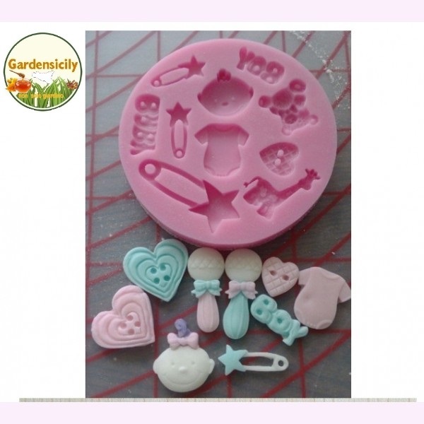 Stampo Dolci in Silicone - Tema : Baby Boy