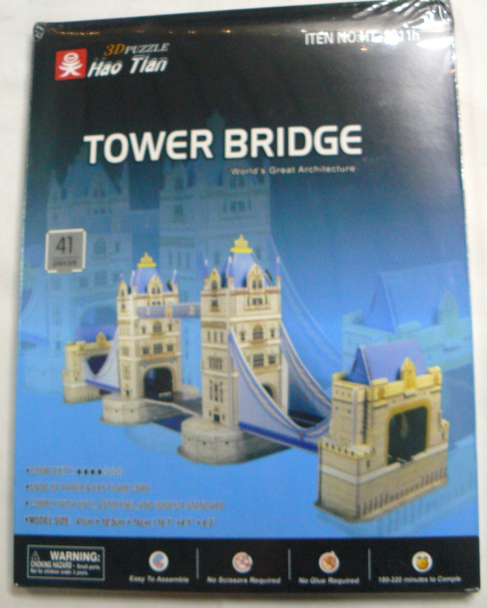PUZZLE 3D Tower Bridge 41cm x 10cm 