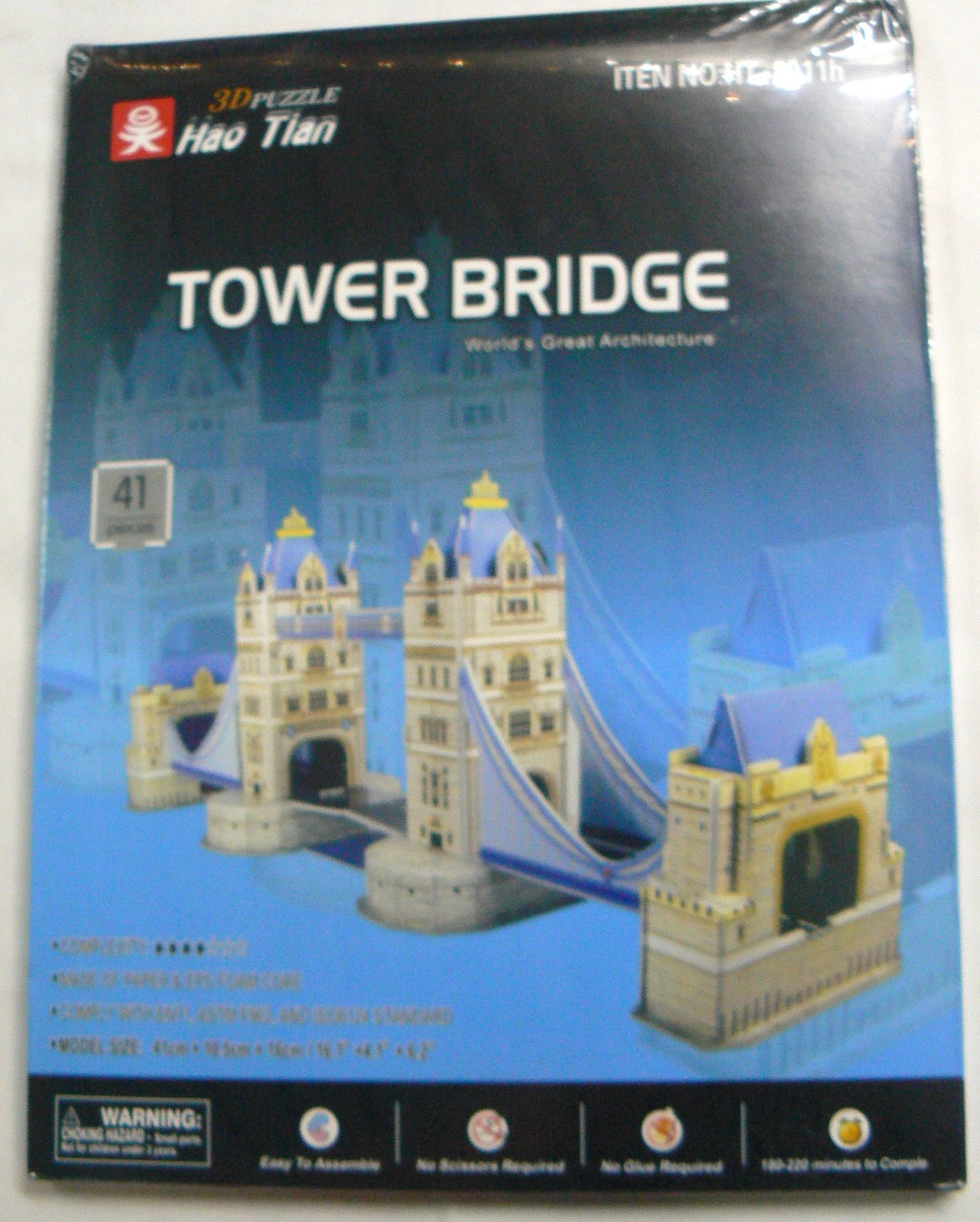 PUZZLE 3D Tower Bridge 41cm x 10cm .