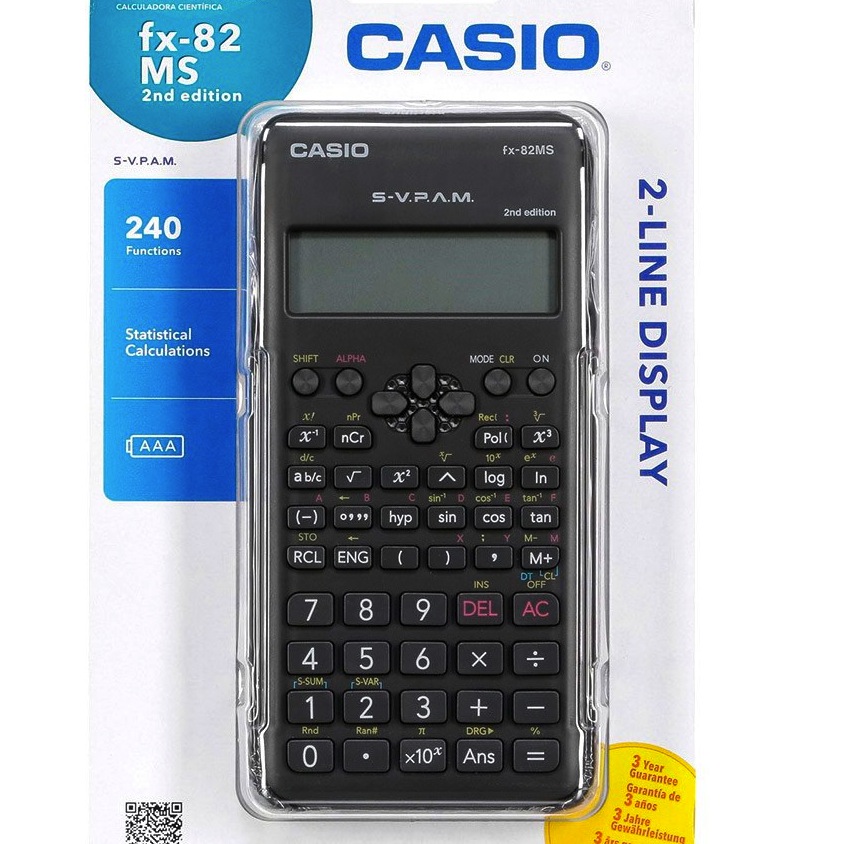 clicca su immagine per consultare dettagli, vedere altre foto e ordinare calcolatrice scinetifica Casio FX-82MS 2nd Edition