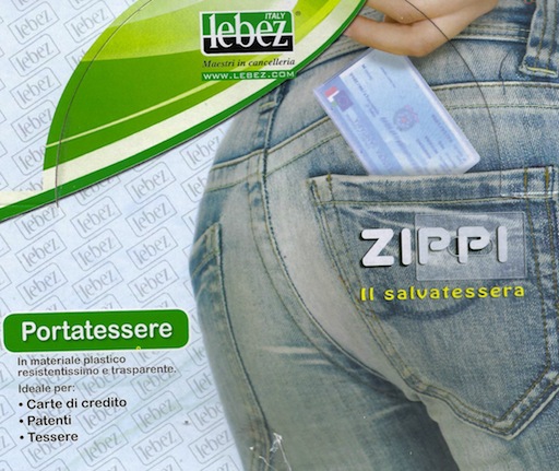 LEBEZ porta tessera zippi in plastica resistente 8007509086919