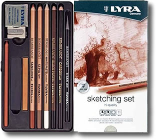 Sketching set 11pz con Matite Rembrandt Lyra Germany.