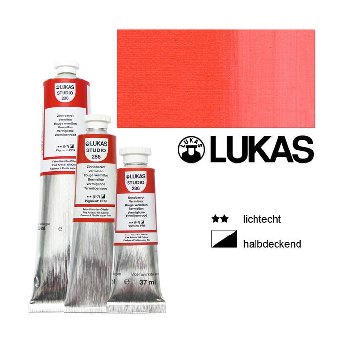 LUKAS OLIO PROFESSIONALE LUKAS STUDIO 37ML - GR. 3 ROSSO CADMIO 4001128006314