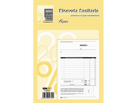 clicca su immagine per consultare dettagli, vedere altre foto e ordinare MODULISTICA EDIPRO BLOCCO RICEVUTE SANITARIE 50X2 AUTORICALC