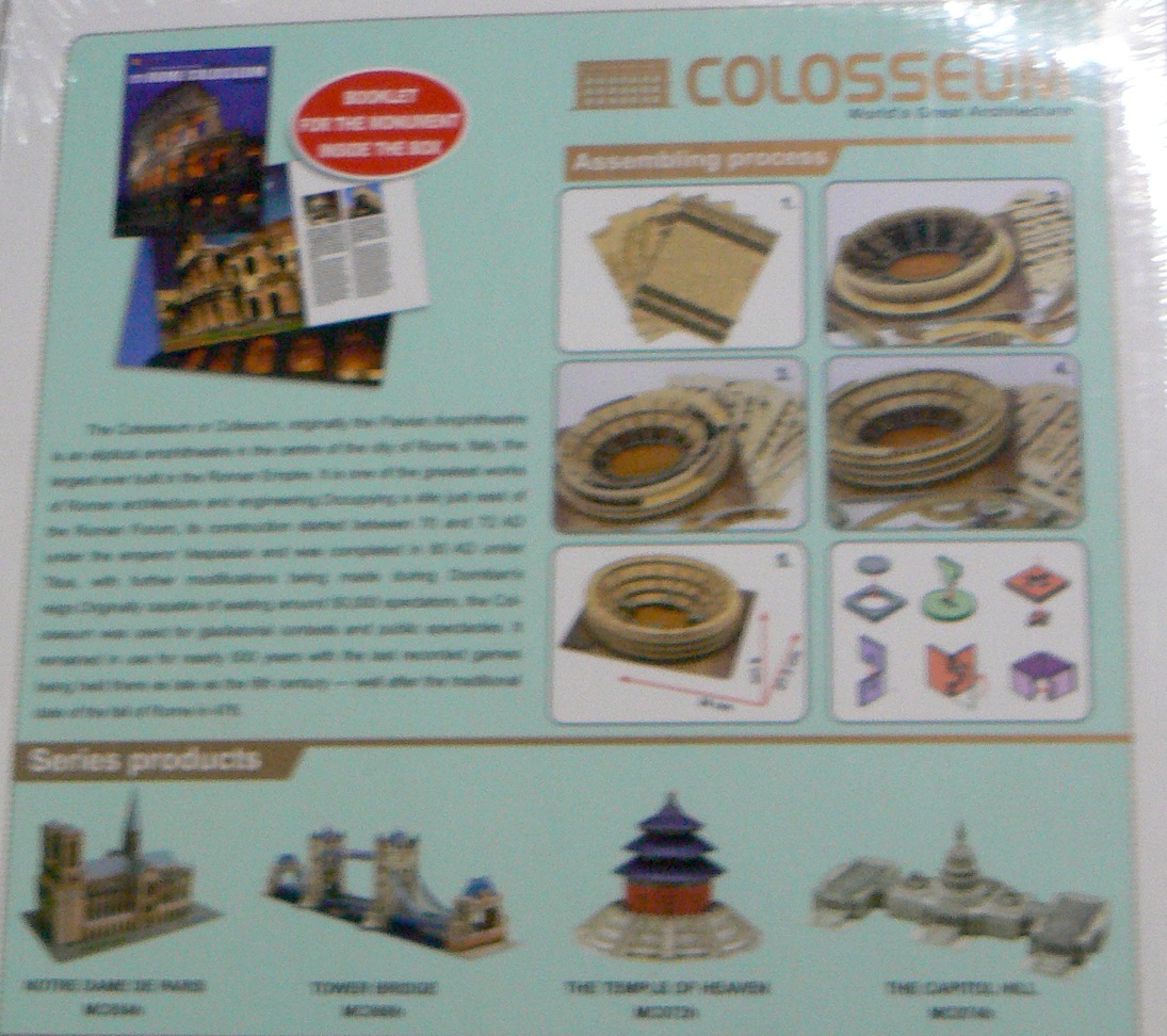 PUZZLE 3D COLOSSEO COLOSSEUM 
