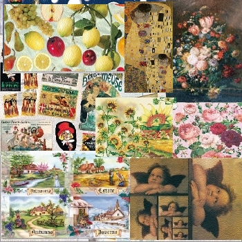 Nuova Carta Decoupage 50x70 cf.60 fogli assortiti.