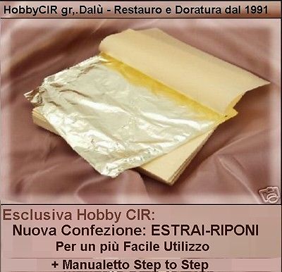 clicca su immagine per consultare dettagli, vedere altre foto e ordinare DORATURA FOGLIA SIMIL ORO 16x16 100 FG