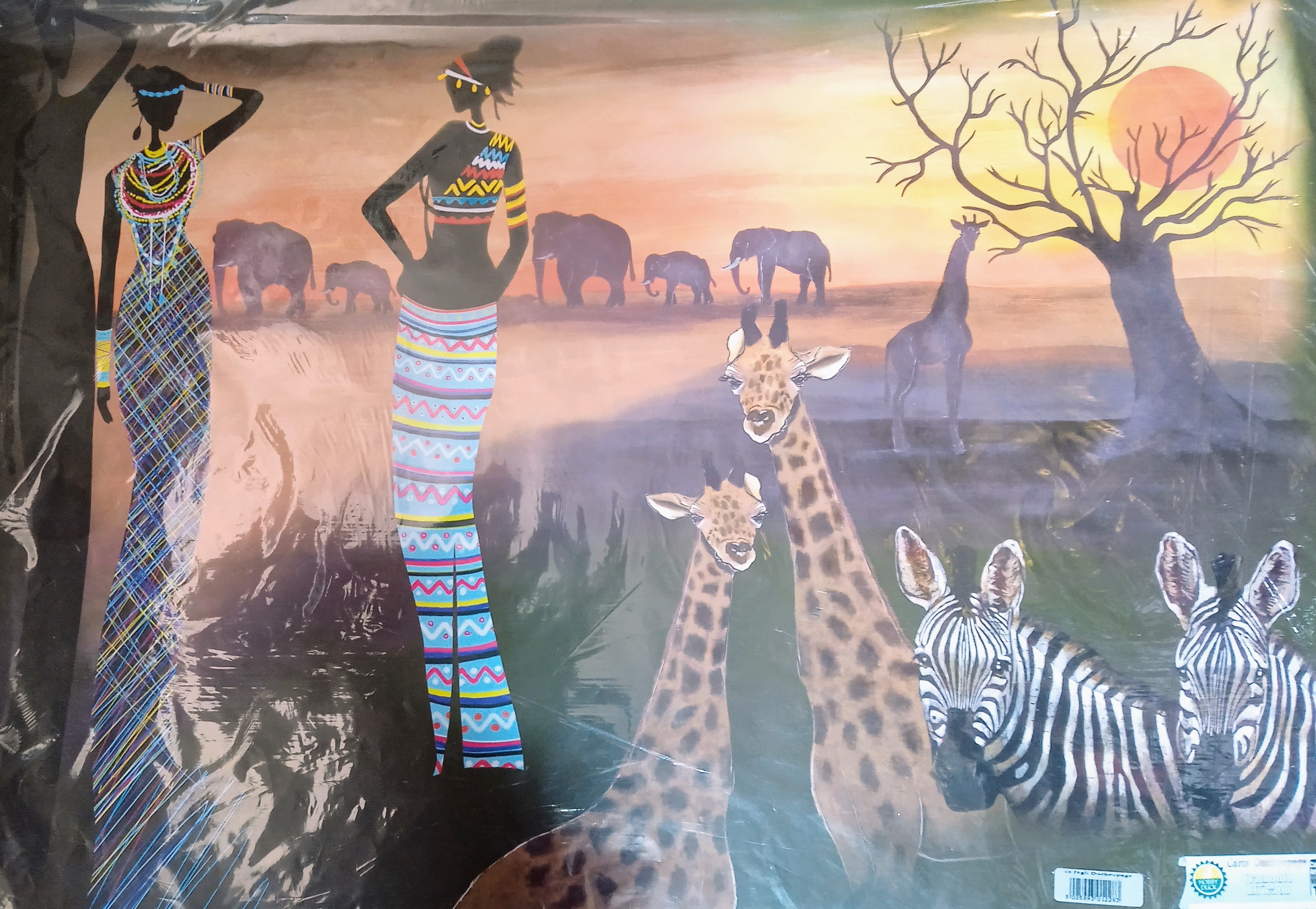 clicca su immagine per consultare dettagli, vedere altre foto e ordinare Carta per decoupage fig.178 cm.50x70 Tramonto Africano