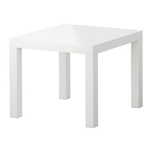 IKEA LACK -  tavolo basso lucido-bianco - 55 x 55 cm .