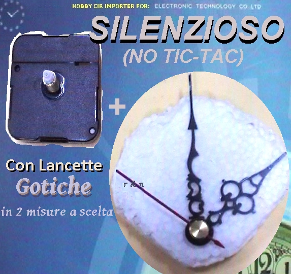 clicca su immagine per consultare dettagli, vedere altre foto e ordinare L3:MECCANISMO OROLOGIO SILENZIO TOP CON LANCETTE GOTIC A1E