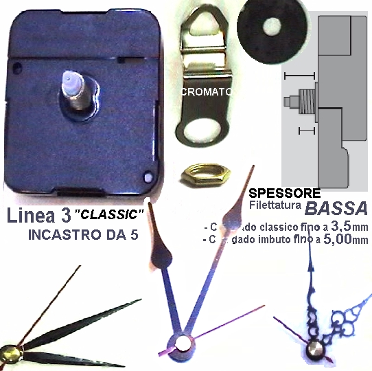 clicca qui per rientrare su Meccanismo Orologio BASSO L3