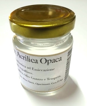 Vernice Acrilica Opaca come finale per Acrilico Olio e Tempe.