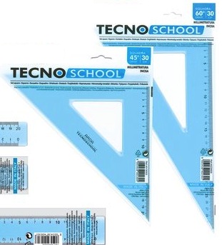 SQUADRA IN PLASTICA RESISTENTE 45°/60° da 15 CM  introvabili24 