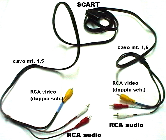 CAVO AUDIO VIDEO SCART - 6 x RCA MT. 1,5