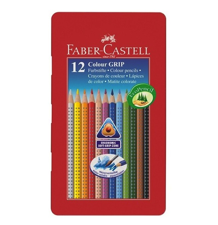 Faber Castell Astuccio METAL 12 Matite Acquerellabili Colour