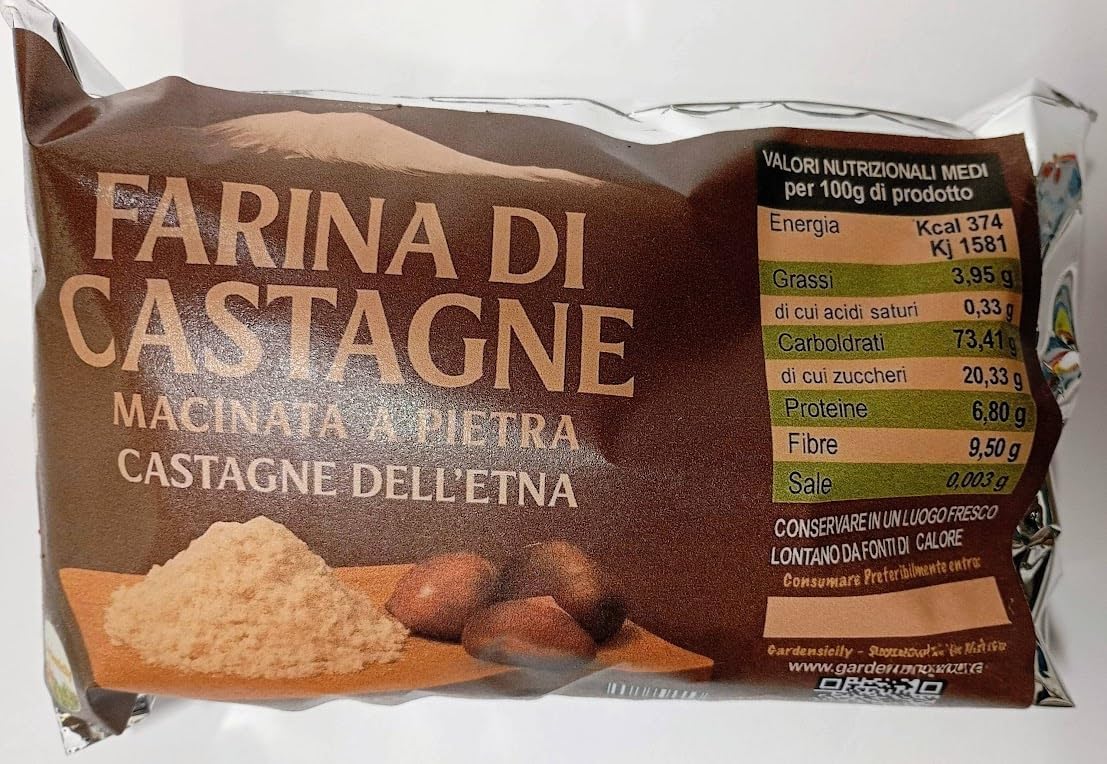 Farina di Castagne dell'Etna, Macinata a Pietra, 500gr.