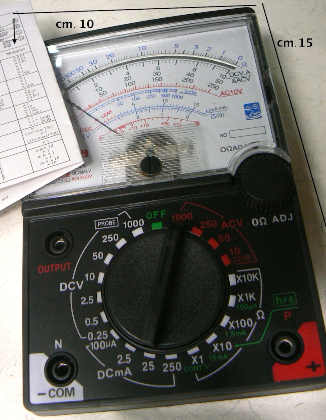 MULTIMETRO MULTITESTER ANALOGICO LAR introvabili24 