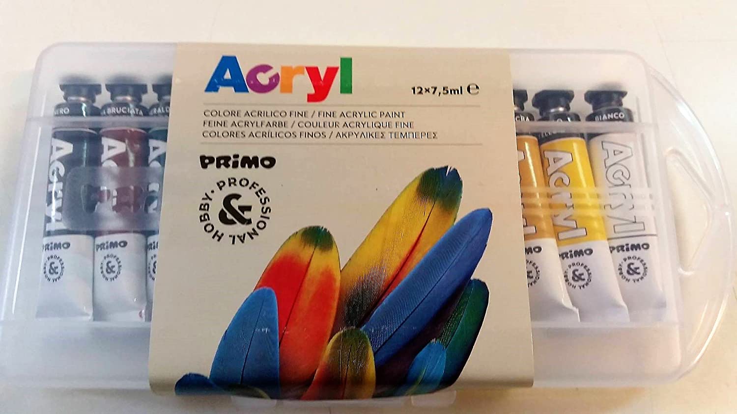 Primo COLORI ACRILICI ACRYL 12TUBETTI X 7,5ML COLORI ASSORTI