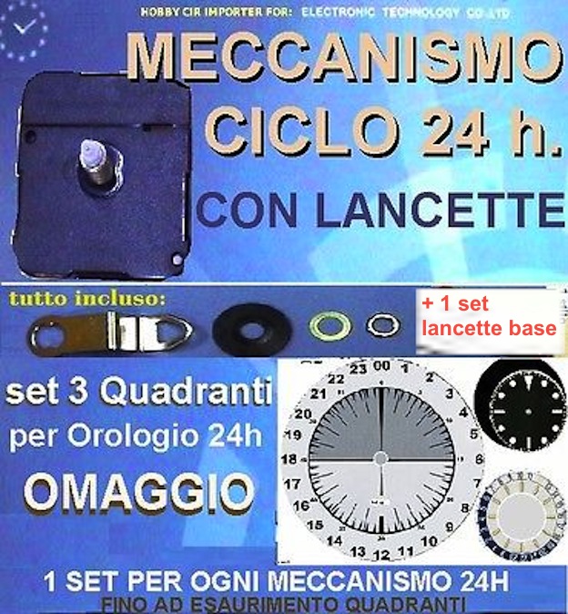 L3: MECCANISMO OROLOGIO 24h lancette Pic