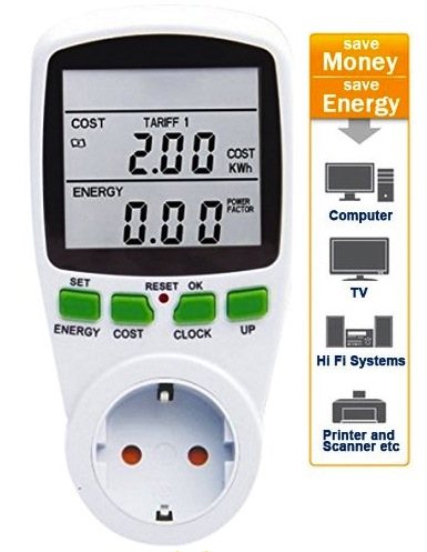 Techly Rilevatore di consumi e costi energe 8057685305601