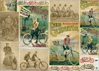 si.ge. Carta per decoupage cm. 50x70 - fig.132 Locandine Bici 8025993006077