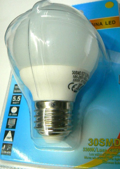 ordina LAMPADINA LED E27 5,5W EQUIVALELNTE A 50W