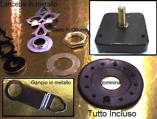 clicca qui per rientrare su meccanismo orologio parete PER supporti ALTI ( x ceramica )