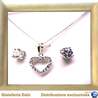 clicca su immagine per consultare dettagli, vedere altre foto e ordinare Set Collana e Orecchini (cuore_stras_2) 