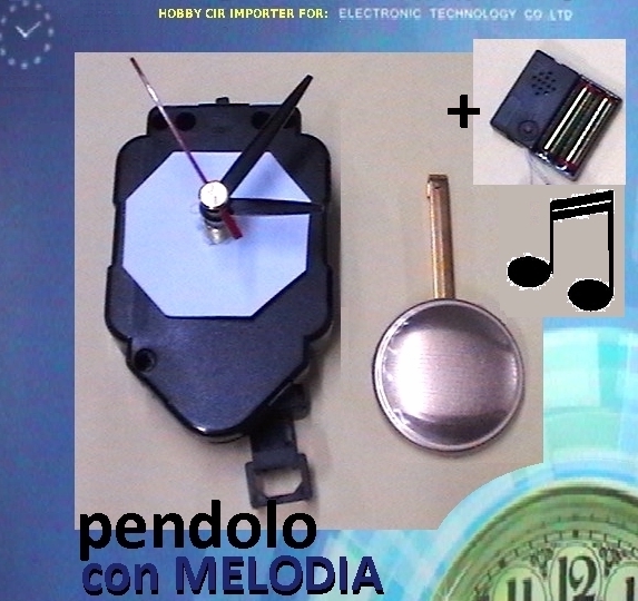 ordina OROLOGIO PENDOLO CON MELODIA, BASCULANTE IN MET. e lancette