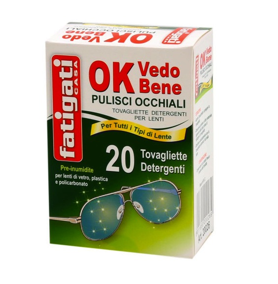 OK VEDO BENE PULISCI OCCHIALI 20 TOVAGLIOLI