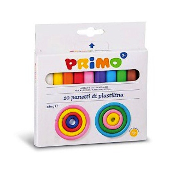 plastilina 10 panetti da 18g conf 180g 10 colori assortiti i