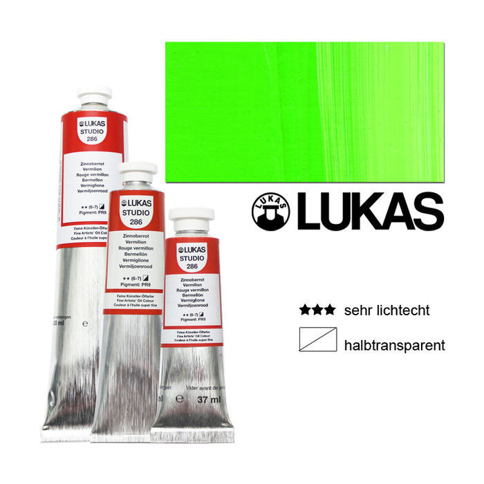 OLIO PROFESSIONALE LUKAS STUDIO 37ML - GR.1 VERDE GIALLASTRO.